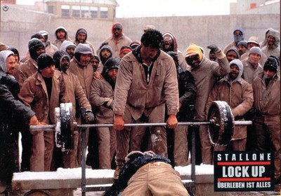 STALLONE LOCK UP: 1 AUSHANGFOTO (21x30cm) SYLVESTER STALLONE; DONALD SUTHERLAND6