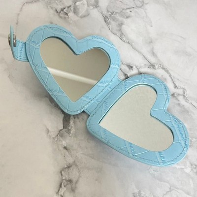 Vivienne Westwood key holder heart mirror charm light blue keyring