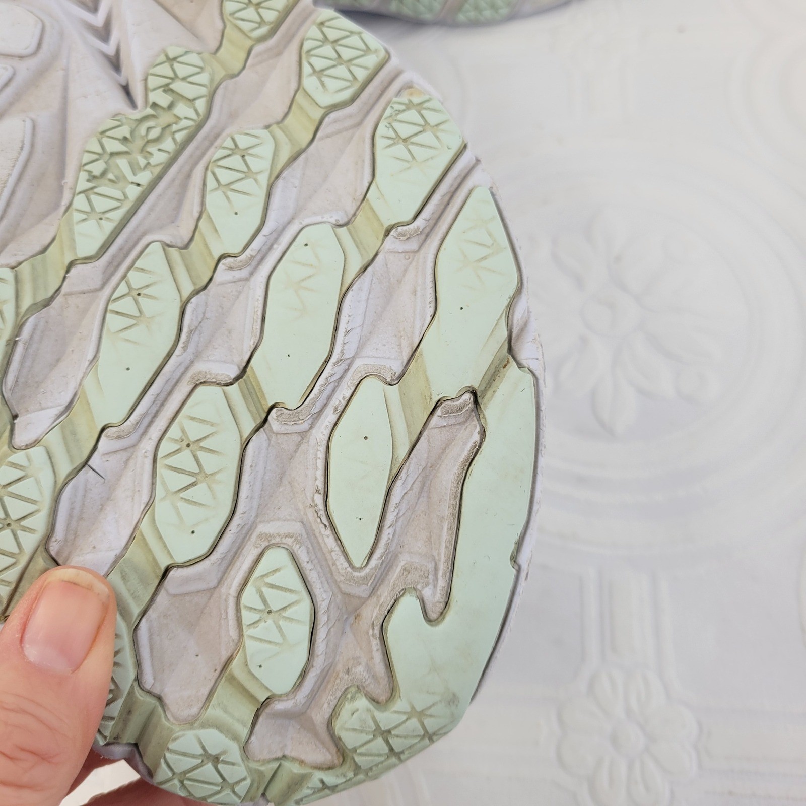 Hoka One One Clifton 8 Womens 9.5 Wide Blue Orange Running Shoes 1121375 thumbnail 12