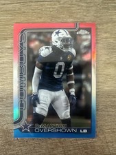 2025 Topps Chrome Red White Blue Demarvion Overshown Dallas Cowboys