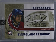 2008-09 ITG Bleu Blanc et Rouge Auto Bleu Brian Savage #A-BSA 8tn