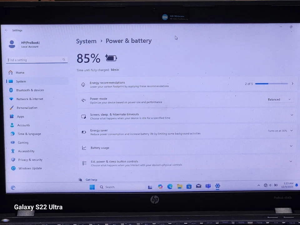 HP PROBOOK 4540s 15.6'' PANTALLA RAM 4GB ALMACENAMIENTO 500GB (HDD) CORE i3 GANA 11 BONITO Foto 4 de 4
