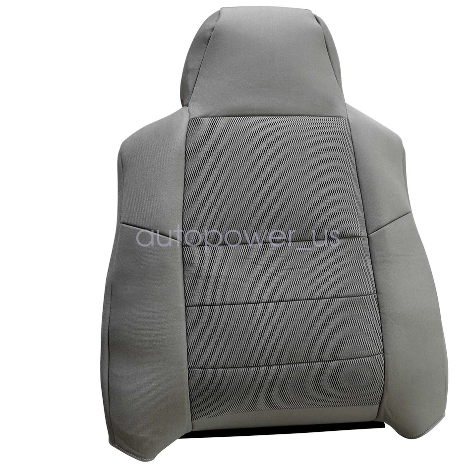 Replacement For 2003-2007 Ford F250 F350 Super Duty Cloth Seat Cover Gray / Foam - Image 4 of 4