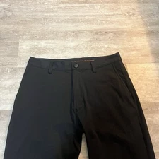 Rhone Commuter Pants Slim Men’s 30x29 Black Chino Performance Stretch Zip Leg