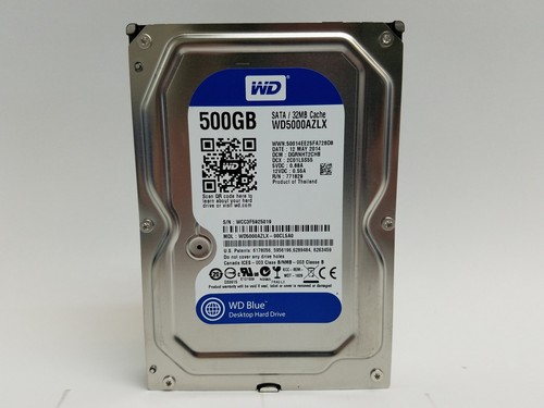Lot of 10 Western Digital WD Blue WD5000AZLX 500 GB 3.5" SATA III Hard Drive