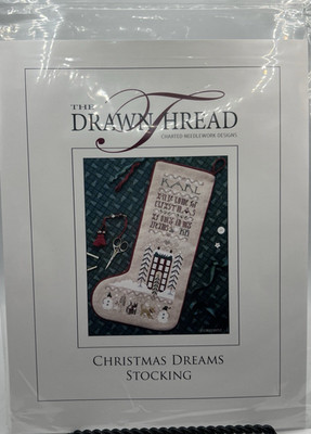 The Drawn Thread Christmas Dreams Stocking with Fabric, Thread and Beads Kit