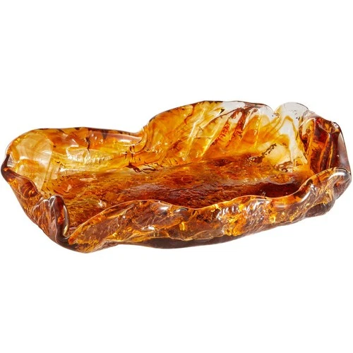 Cyan Design 11857 Molten Amber Tray, Small - Picture 1 of 4