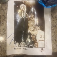 MICHAEL JORDAN Vintage 92-93 ProServ NBA Basketball GATORADE Promo foto firmata