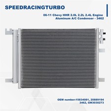 ALUMINUM AIR CONDITIONING A/C CONDENSER FOR 2006-2011 CHEVY HHR 2.0L-2.4L 3462