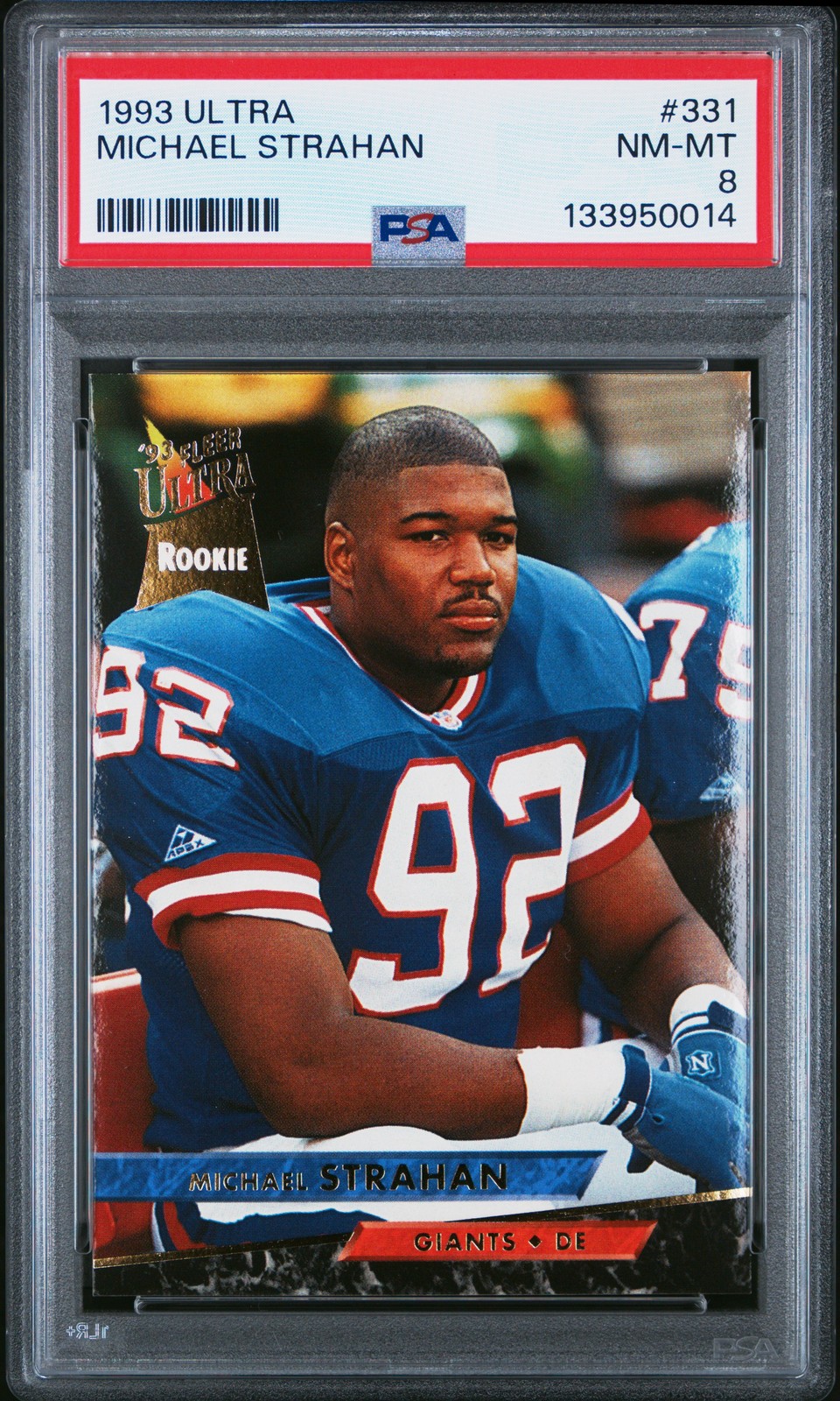 1993 Ultra #331 Michael Strahan PSA 8