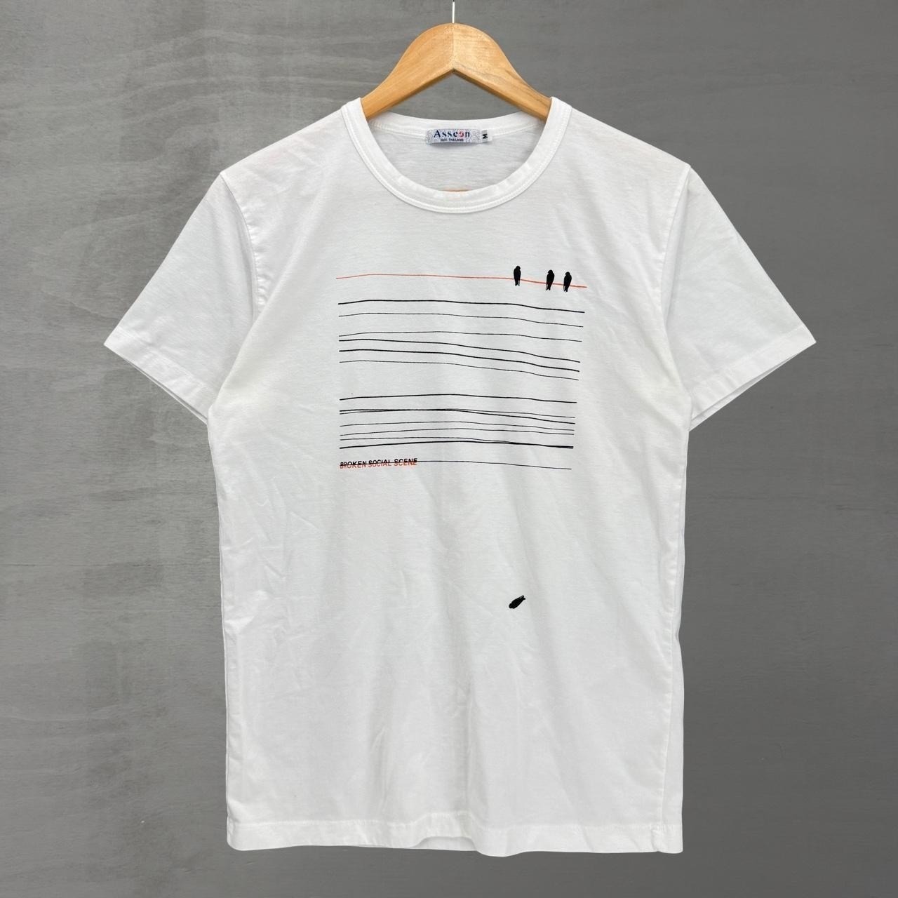 Vintage Broken Social Scene Band Rare Shirt White Birds On A Wire Graphic