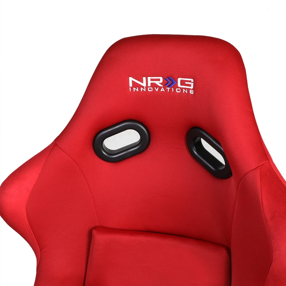 1X NRG INNOVATIONS FRP-300-RD RED FIBERGLASS FIXED BACK BUCKET RACING SEAT LARGE - Image 3 of 4