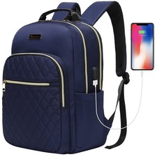 Modoker 15.6 Inch Laptop Backpack, Quilted Work Backpack for Women Bookbag Te...