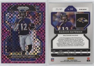 2021 Panini Prizm Rookie Purple Power Prizm /49 Rashod Bateman #340 Rookie RC