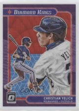 2021 Panini Donruss Optic Diamond Kings Red Wave Prizm Christian Yelich #24 0r0u