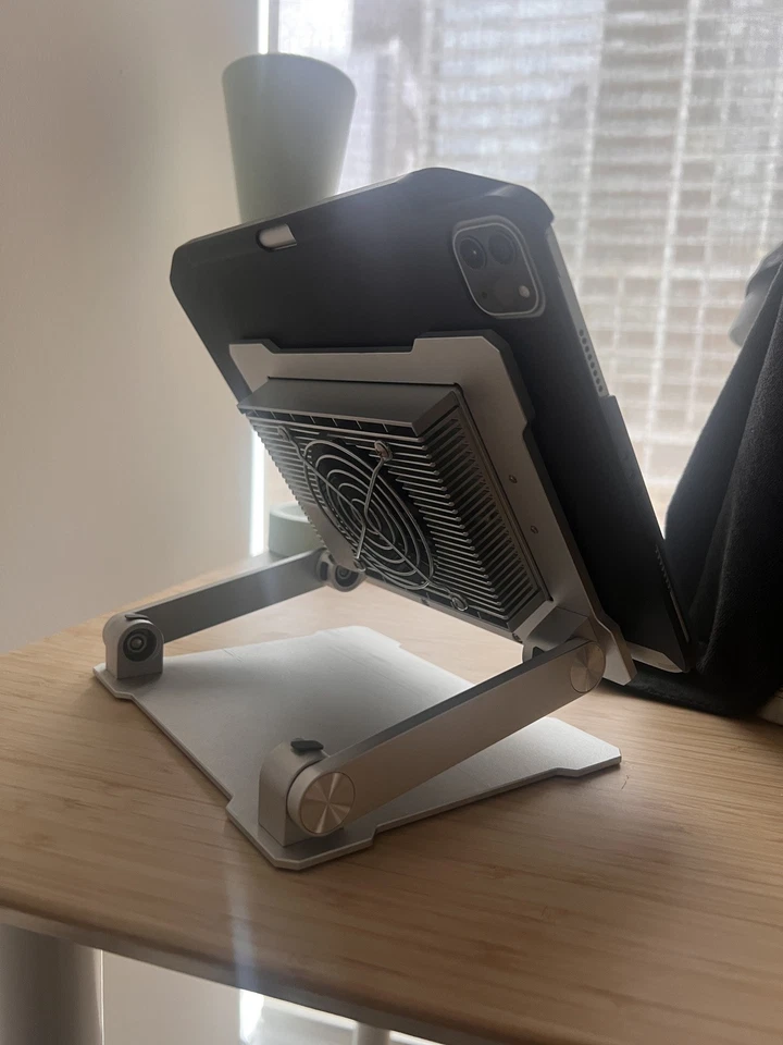 Premium Metal Tablet/ipad Stand/Cooling Pad For Mobile Gaming US Ship - Image 2 of 4