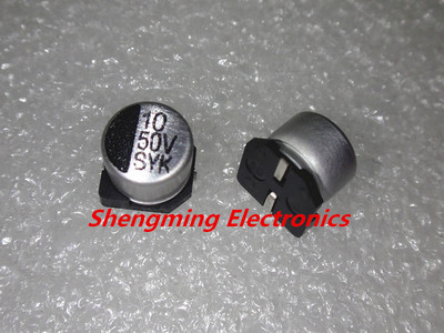 100pcs 10uF 50V SMD chip Aluminum Electrolytic Capacitor 6x5mm