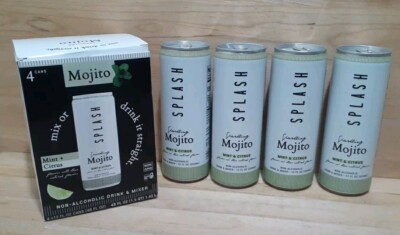 4PK: MOJITO SPLASH Sparkling MINT&CITRUS DRINK/MIXER NO: gmo/gluten  WOMEN OWNED