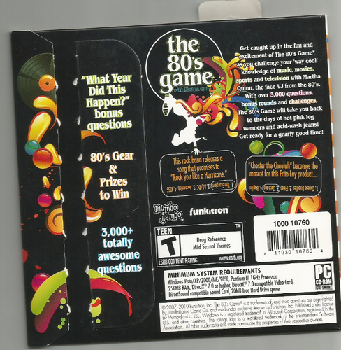 THE 80'S GAME with Martha Quinn-Trivia PC CD-ROM - Picture 2 of 2