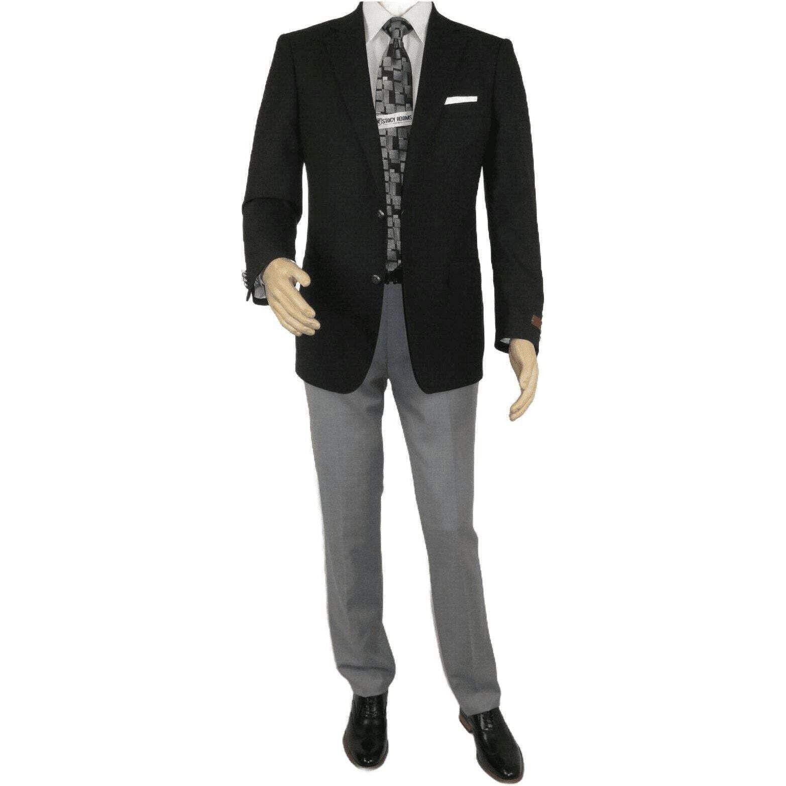 Мужской классический блейзер RENOIR, однобортный пиджак из 100% шерсти с вырезами 509-1, черный