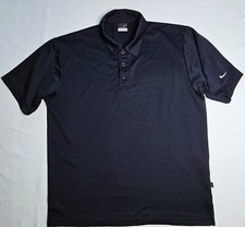Mens Nike Sphere Dry Short Sleeve Navy Polo Shirt w Background Pattern Medium