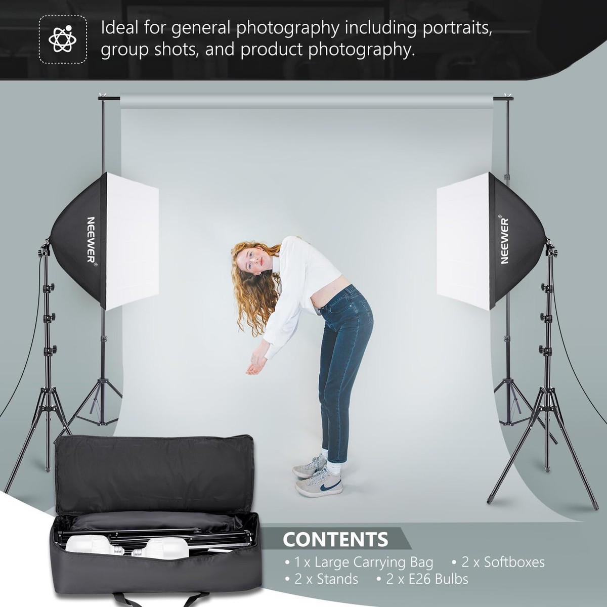 Neewer Photography 160 Led Studio Lighting Kit NEEWER 16x16