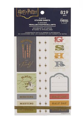 NEU! Happy Planner Harry Potter Lehrer Hogwarts Studium Klassiker Stickerbuch