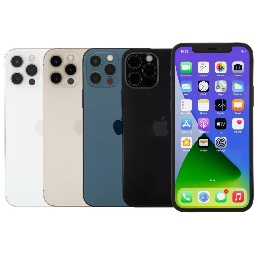 Apple iPhone 12 Pro Max 256GB Blue Gold Gray Silver AT&T Locked Good Condition