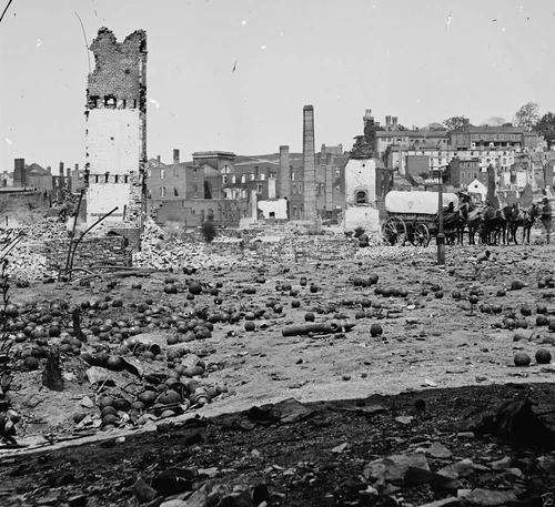 Destroyed Arsenal Shot Shell Richmond Virginia 1865 - 8x10 US Civil War Photo