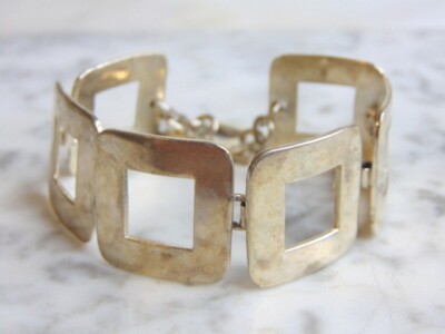 Womens Vintage Estate Sterling Silver Bracelet 40.2g E4686 | eBay