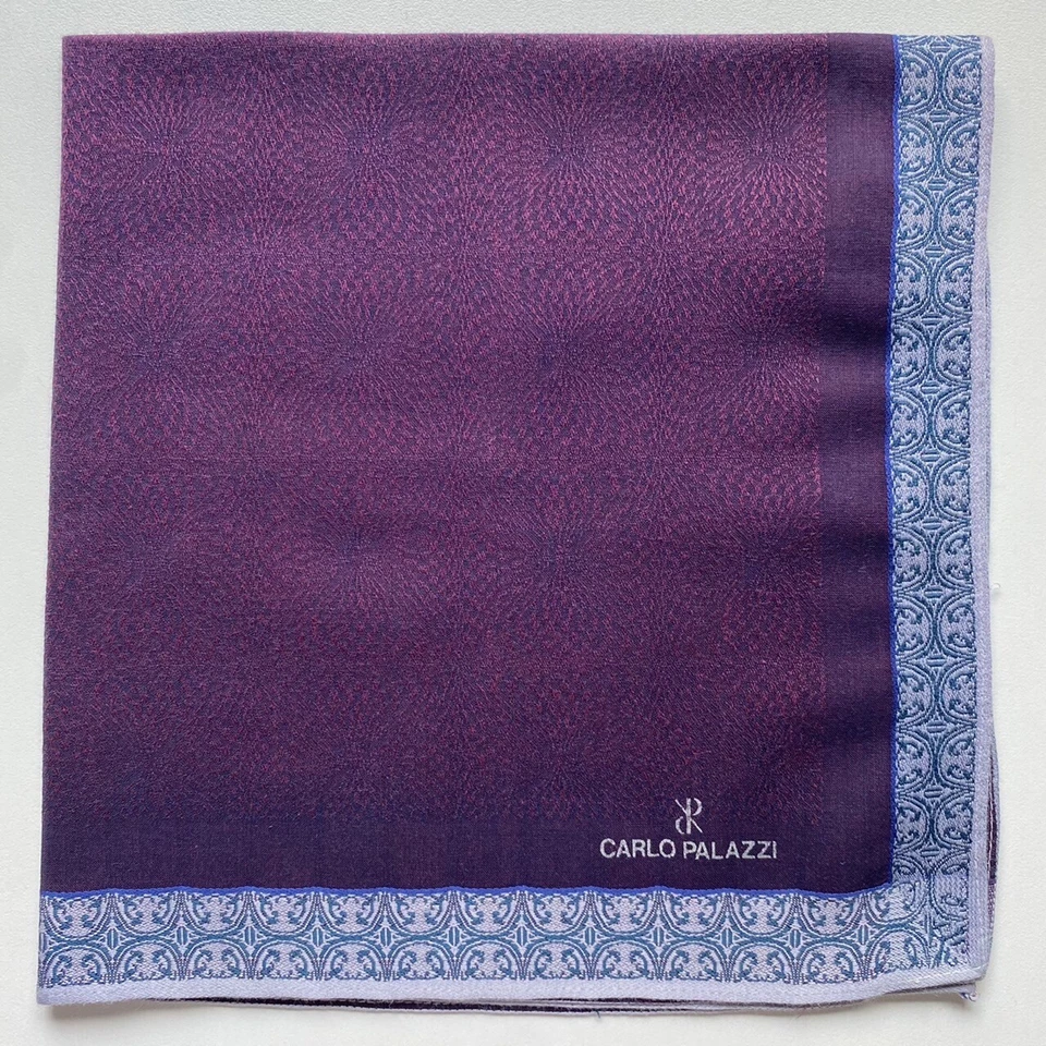 PAÑUELO ART MORADO GEOMÉTRICO LISO HOMBRE BOLSILLO CUADRADO ALGODÓN 18" B0001 Foto 2 de 2