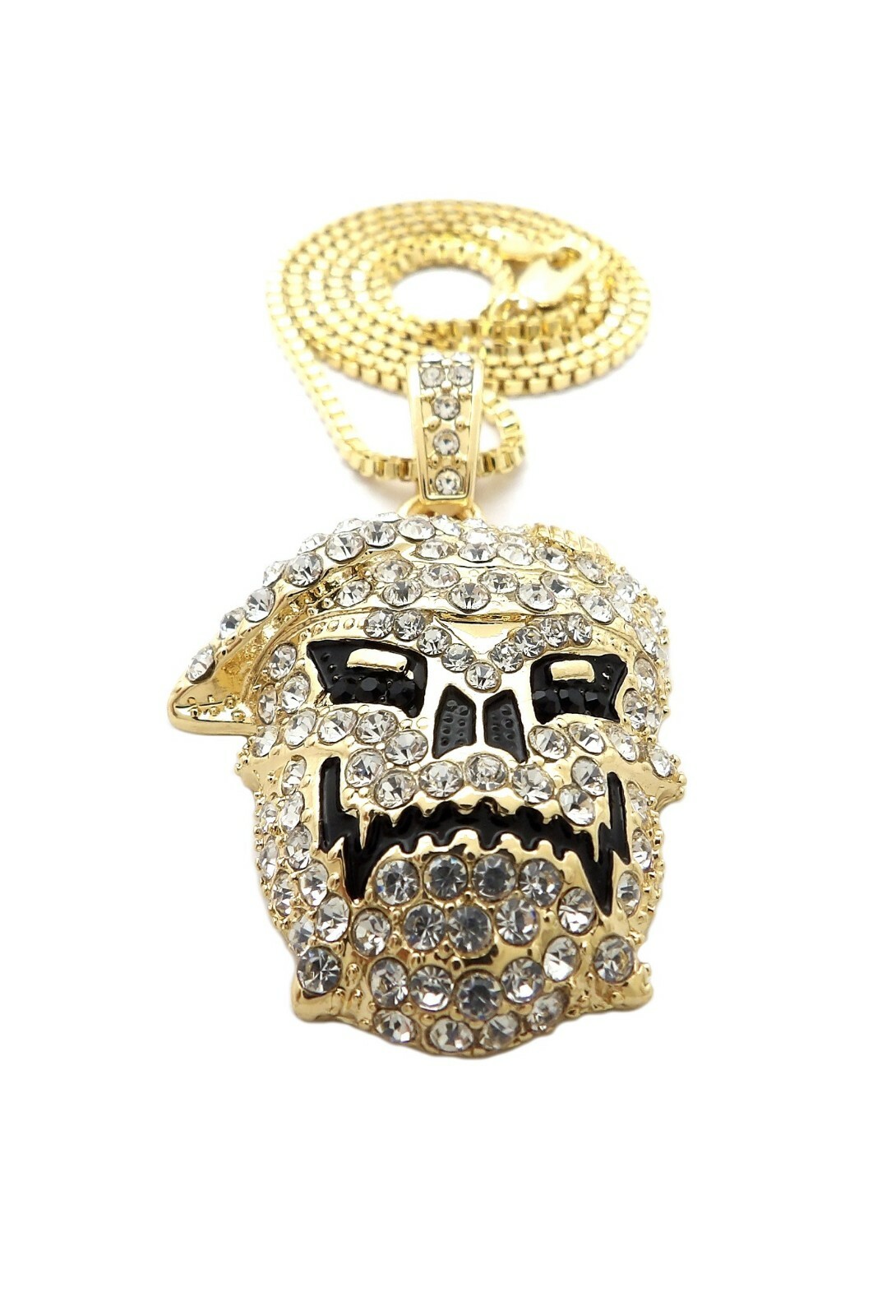 New Call of Duty Skull Pendant 24" Box/Cuban/Rope Chain Necklace XZ336