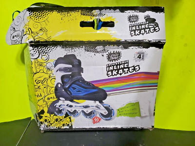 Crazy Loop Adjustable 90mm 82A PU Rollerblades  Large  Unisex  Size 7.5 - 10 US