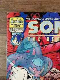 Sonic The Hedgehog #81 Newsstand Comic - Sega Dreamcast Sonic Adventure Tie-In!