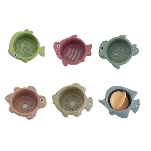 Kids Fish Stacked Cups Set Cup Stacking for Creative Games Tool | eBay