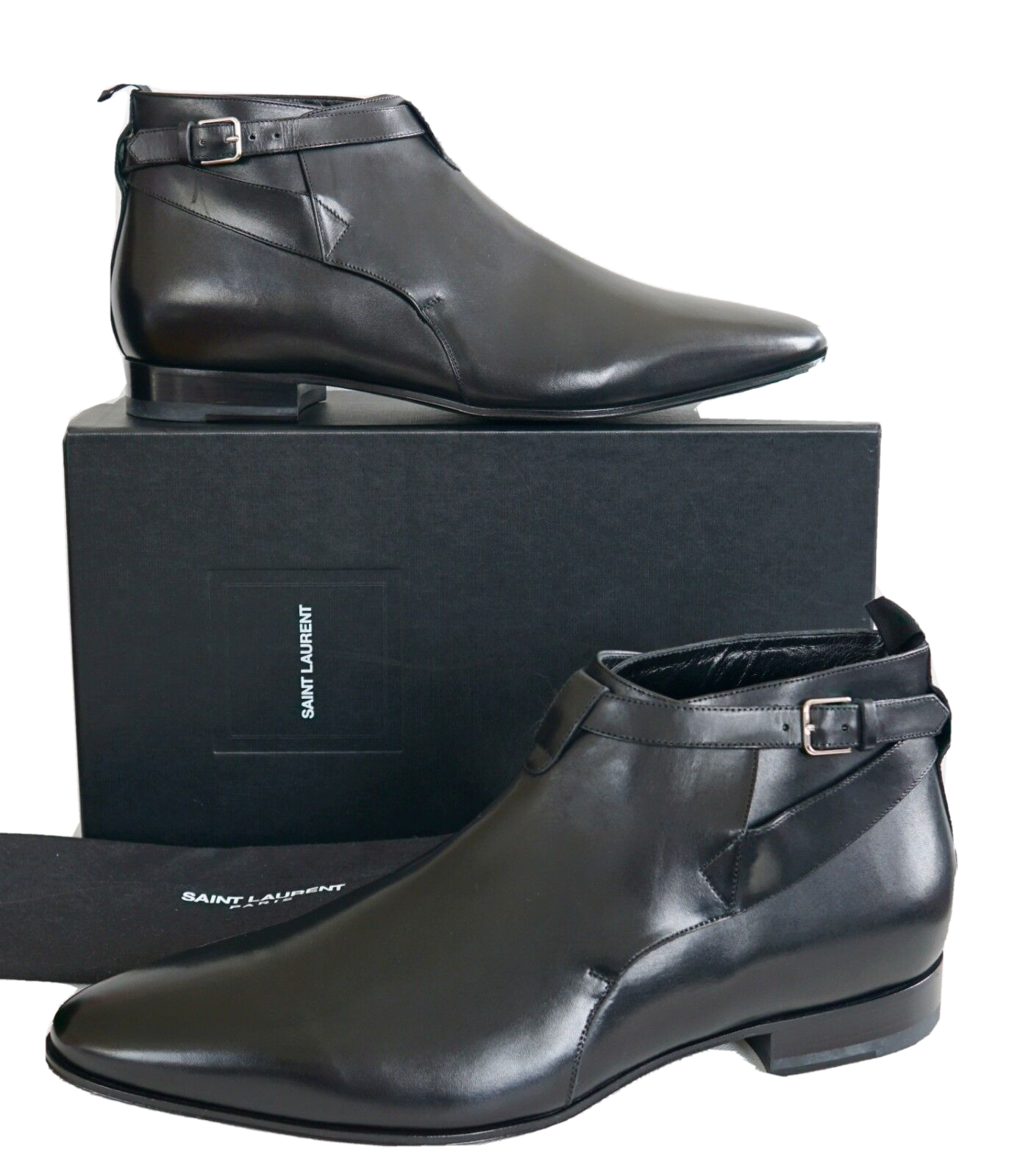 ️ Stivaletti originali SAINT LAURENT Paris JODHPUR Londra 20 raccolti EU 45 5 US 12 5