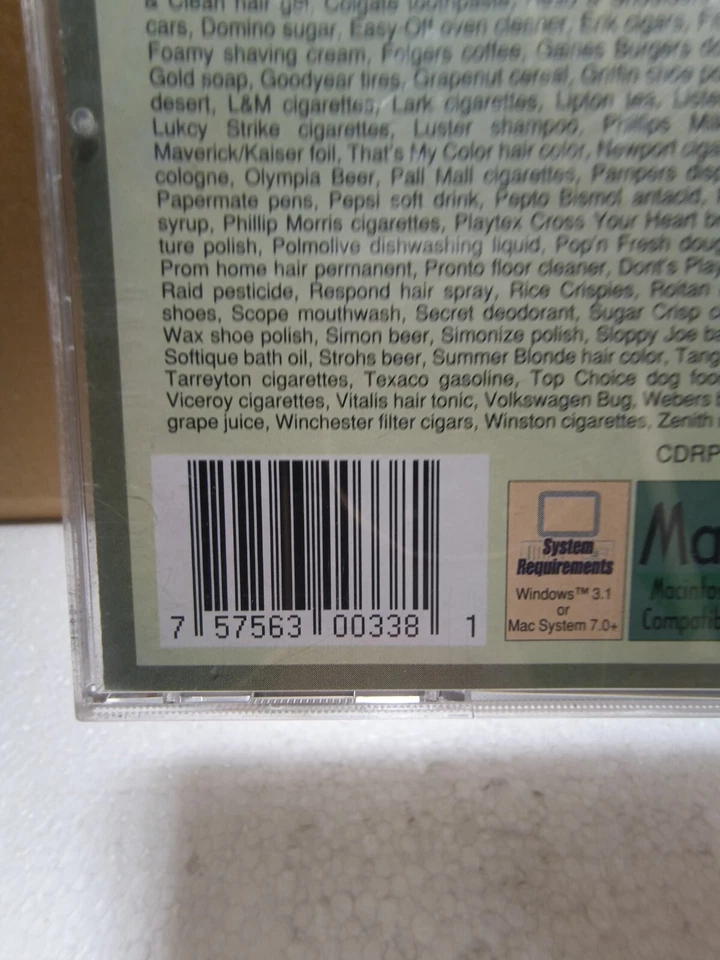 TV Commercials of The 50s and 60s PC CD-ROM Jewel Case NEW CIB Vintage Rare - Image 4 of 4