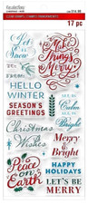 Christmas Sayings Clear Acrylic Stamp Set by Recollections 672658 NEW 
