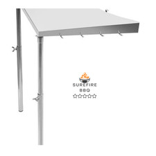 Surefire BBQ  stainless steel sidetable fits 18" and 22" weber kettles & others