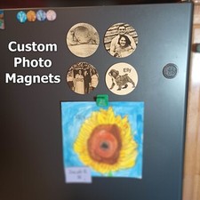 Custom Fridge Magnets On Wood - Photo Custom Magnets - Photo