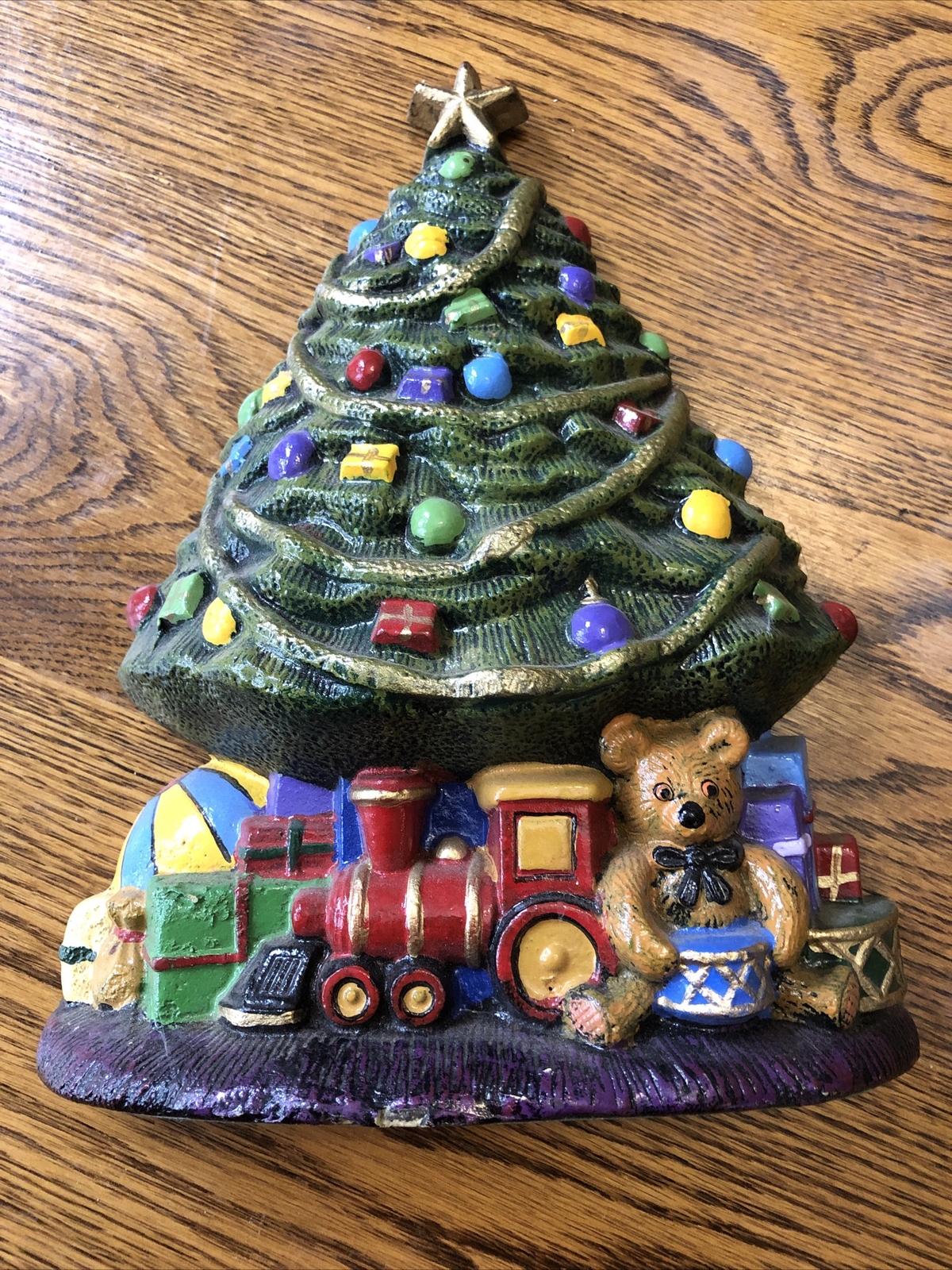 VINTAGE CAST IRON CHRISTMAS TREE DOOR STOP eBay