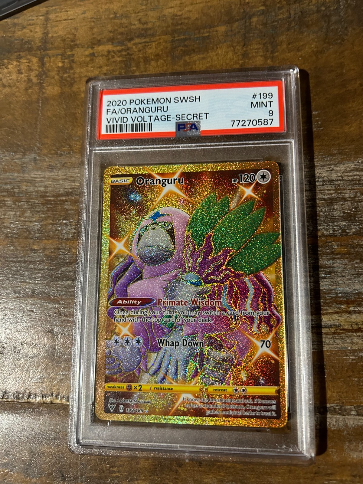POKEMON 2020 Vivid Voltage Secret Rare Full Art ORANGURU 199 PSA 9 RARE