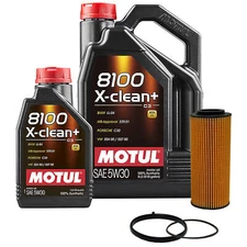 6L Motul 8100 X-CLEAN + 5W30 Wix Filter Motor Oil Change Kit API SN/CF
