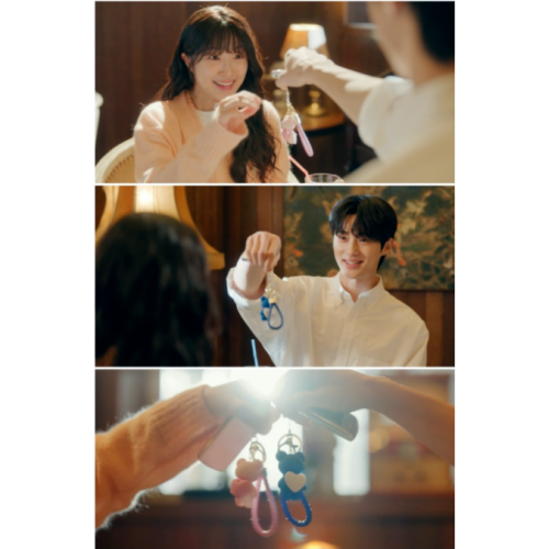 Lovely Runner tvN K-Drama Heart Bear Couple Keyring 1+1 Ryu