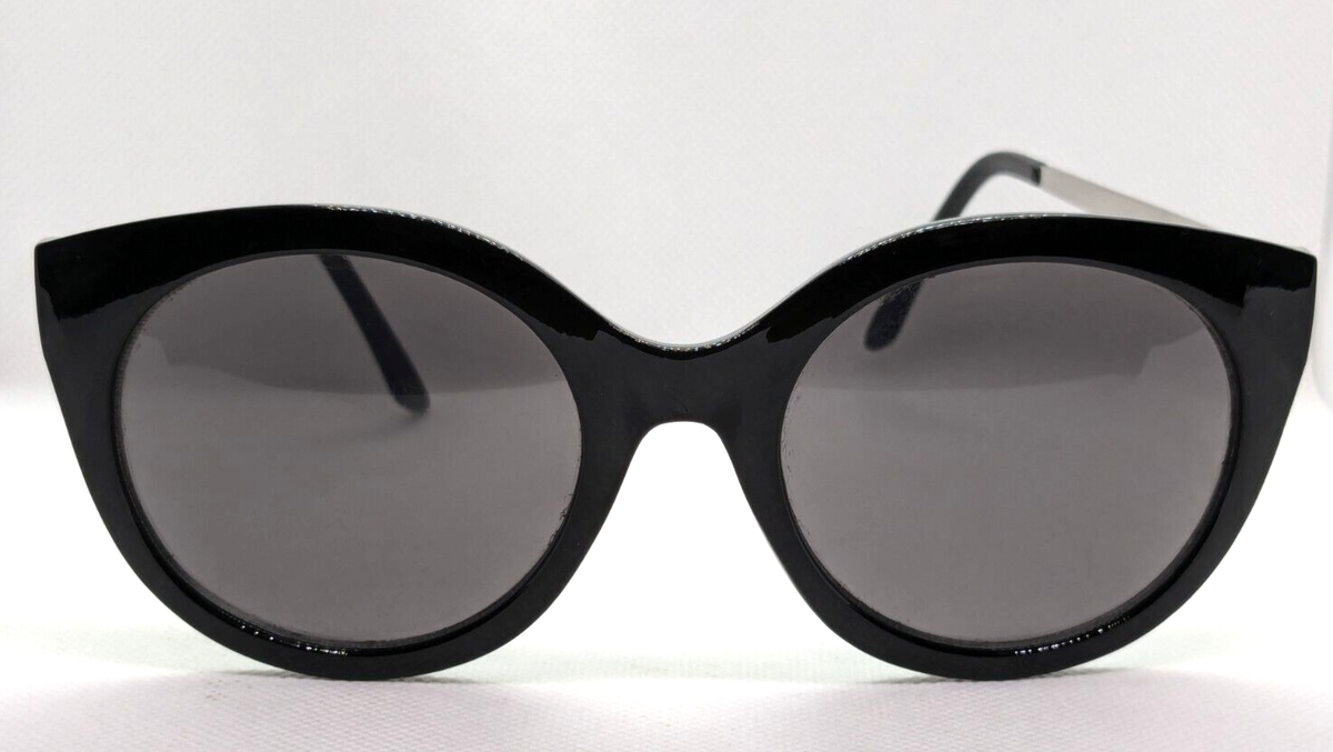 DIFF Emmy Black Cat-Eye Sunglasses Diff Emmy Shiny Black Prescription Sunglasses - 50% Off Lenses main image 2
