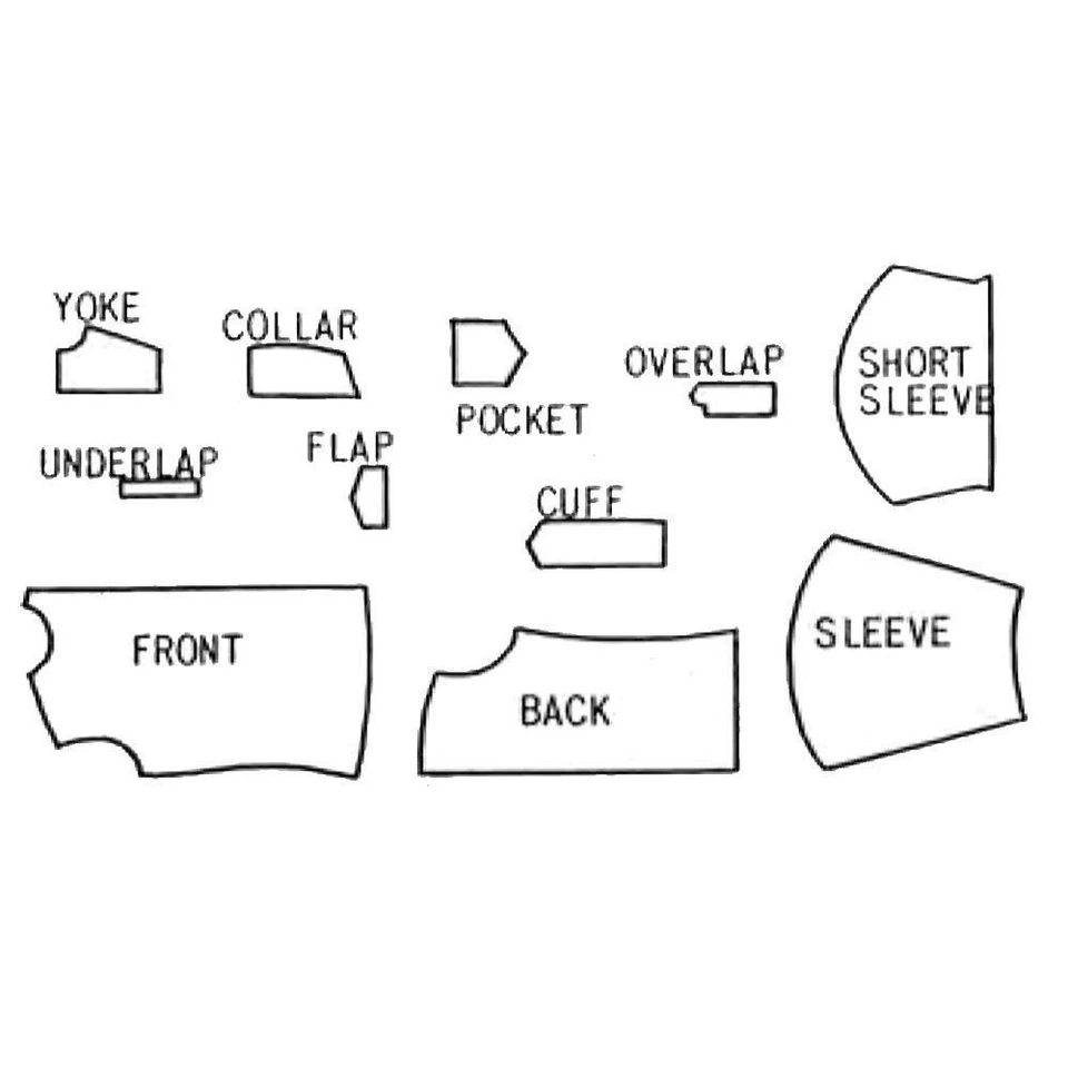 1950s Pattern, Men's Shirt with Pocket Detailing - Chest=38" (96.5cm) - Image 2 of 2