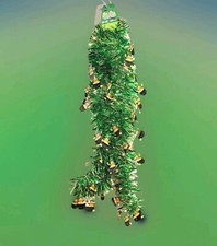 St Patrick's Day Pot Of Gold Leprechauns Tinsel Garland Green  Gold 9Ft Long