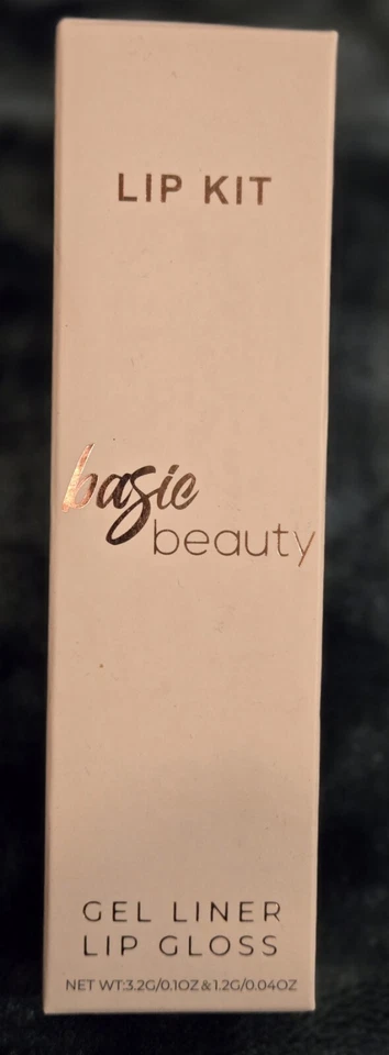 Basic Beauty Lip Kit NIB Pinot Grigio Gel Liner & Lip Gloss - Image 2 of 4