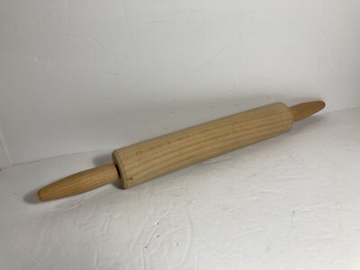 Wooden Rolling Pin Made In Denmark Smooth Surface Kitchen Baking Tool 17  EUC