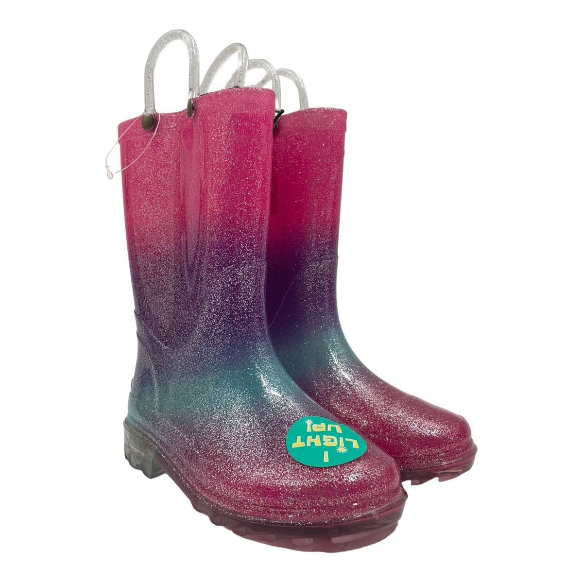 Pink Western Chief Light Up Boots Western Chief Sparkle Heart